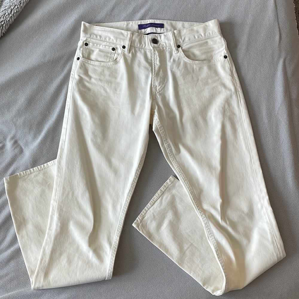 Ralph Lauren Slim-Fit Five Pocket Jeans- Classic Cream